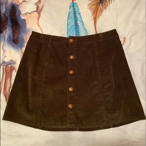 Army green skirt